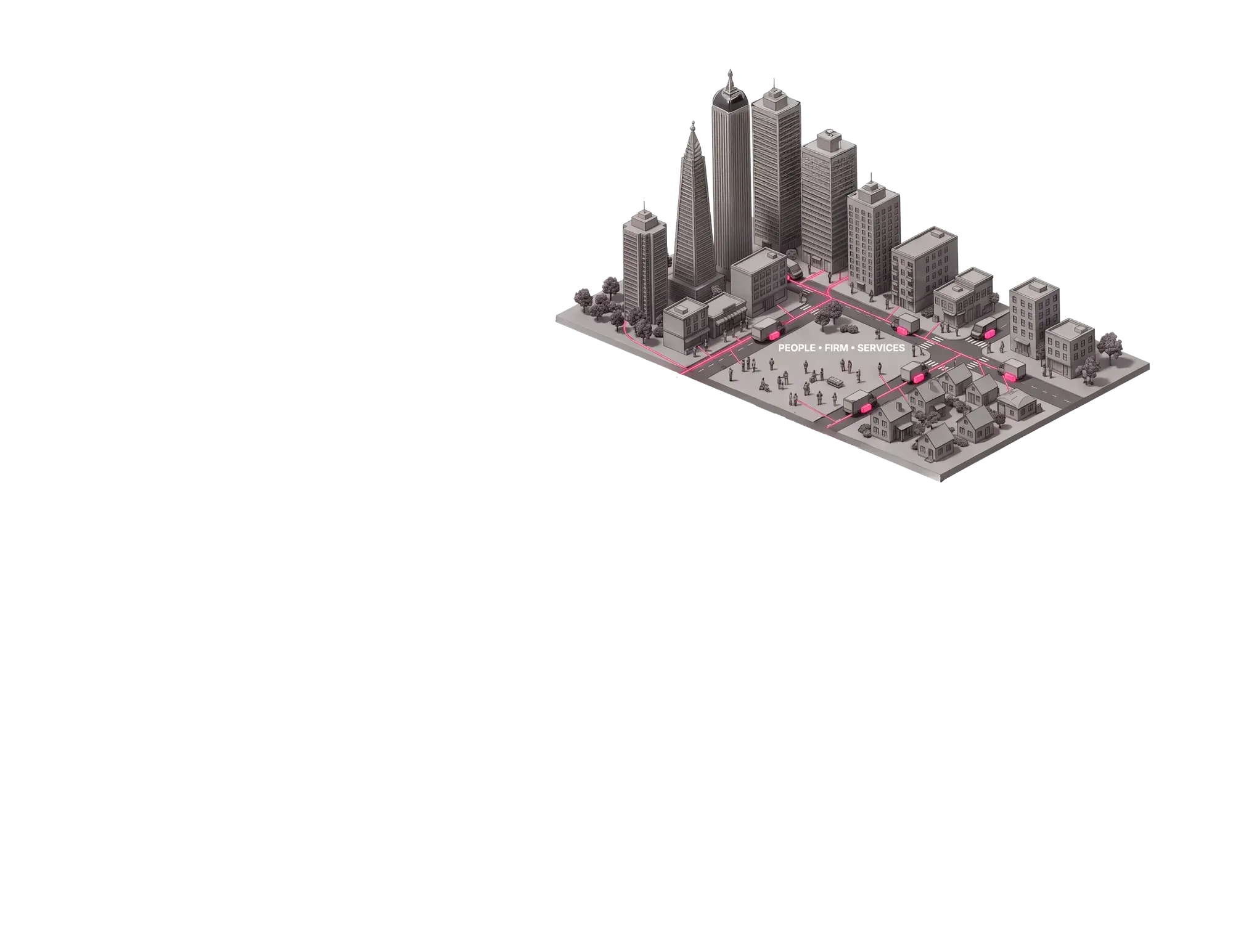 City economy layer: people, firms and services.